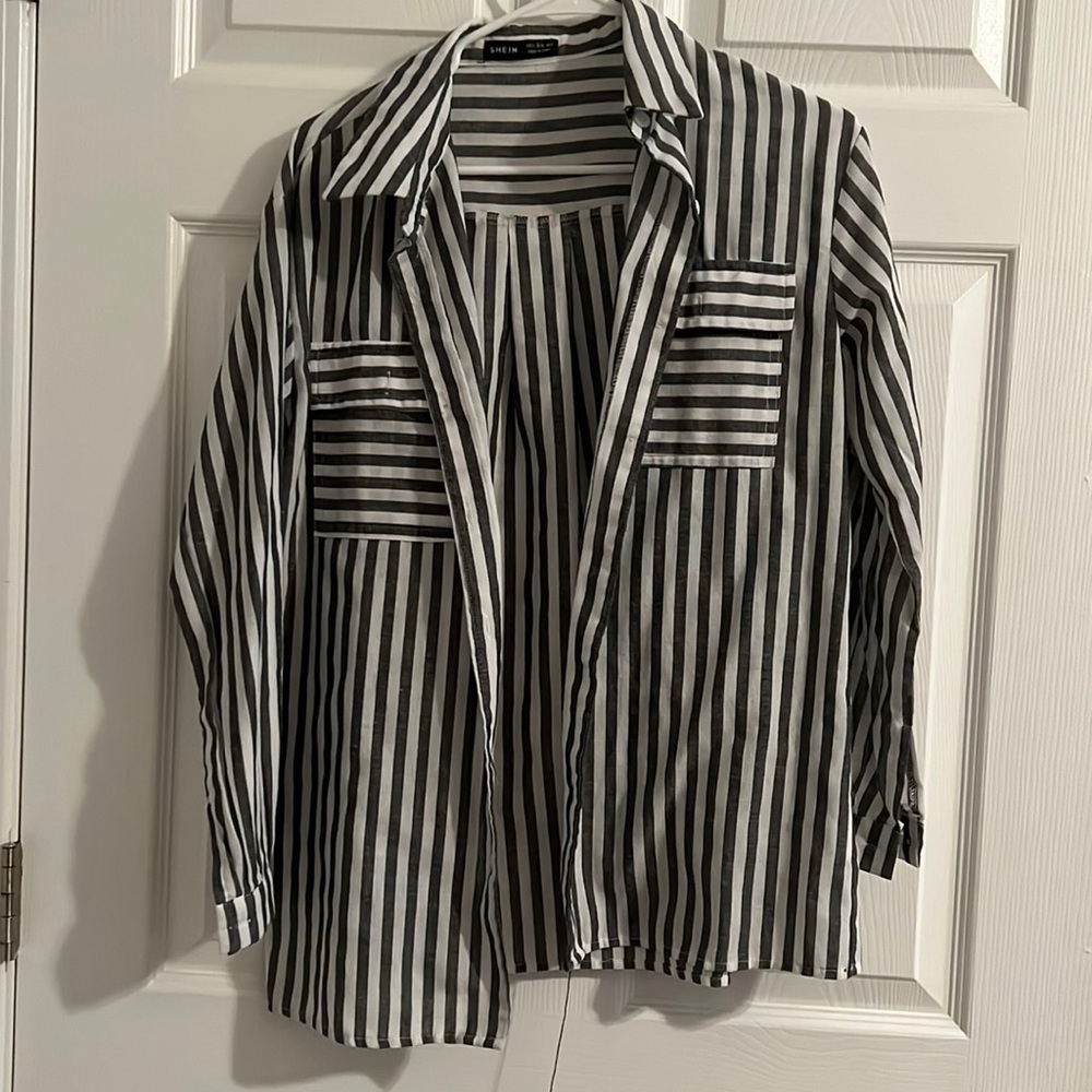 SHEIN Striped Button Down - size small